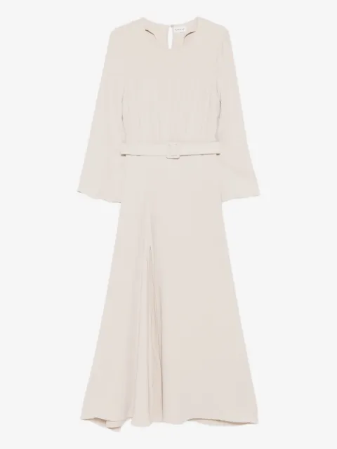 P.A.R.O.S.H. belted keyhole neck dress