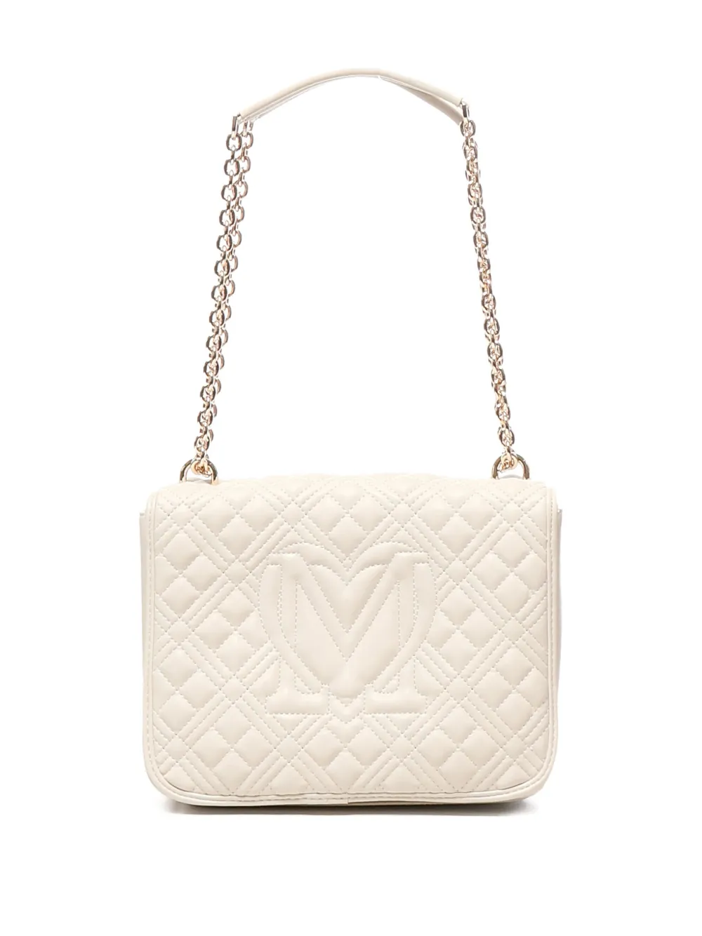 Love Moschino quilted chain shoulder bag Beige