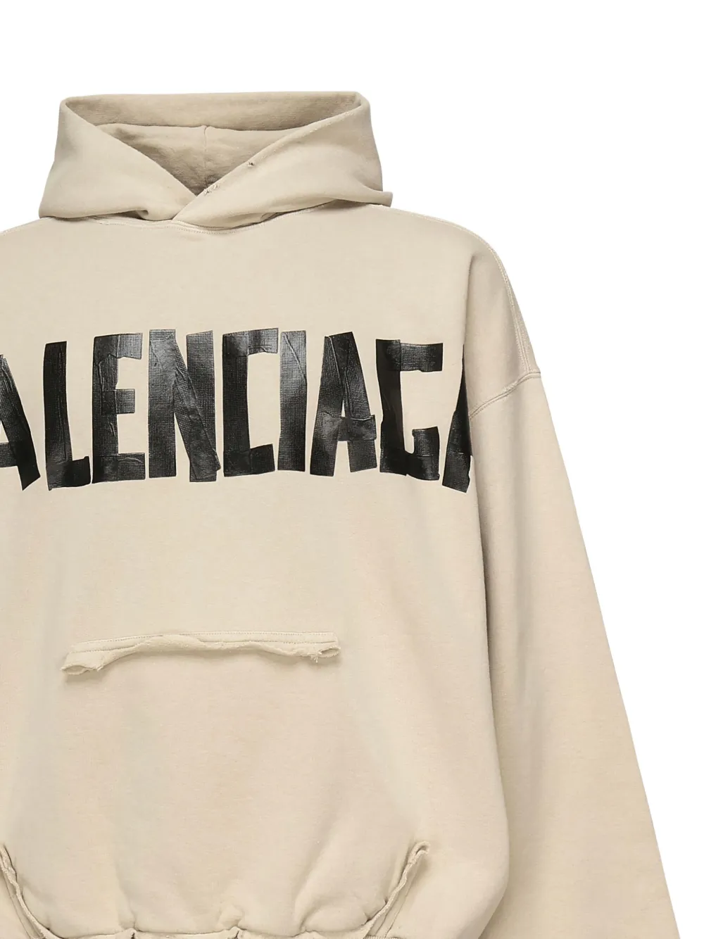 Balenciaga Hoodie met logoprint Beige