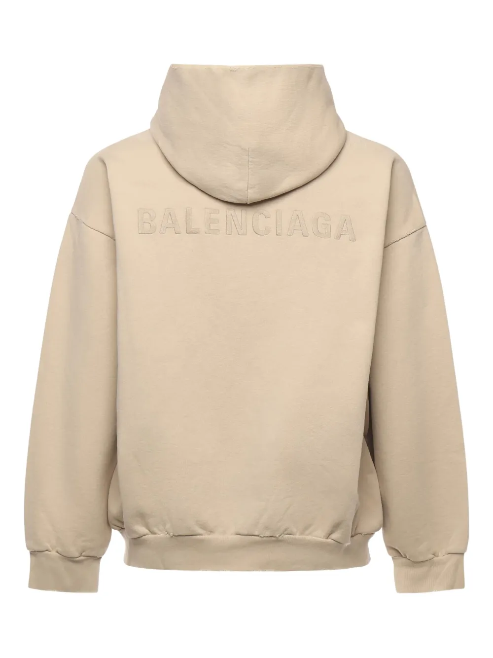 Balenciaga Hoodie met geborduurd logo Beige