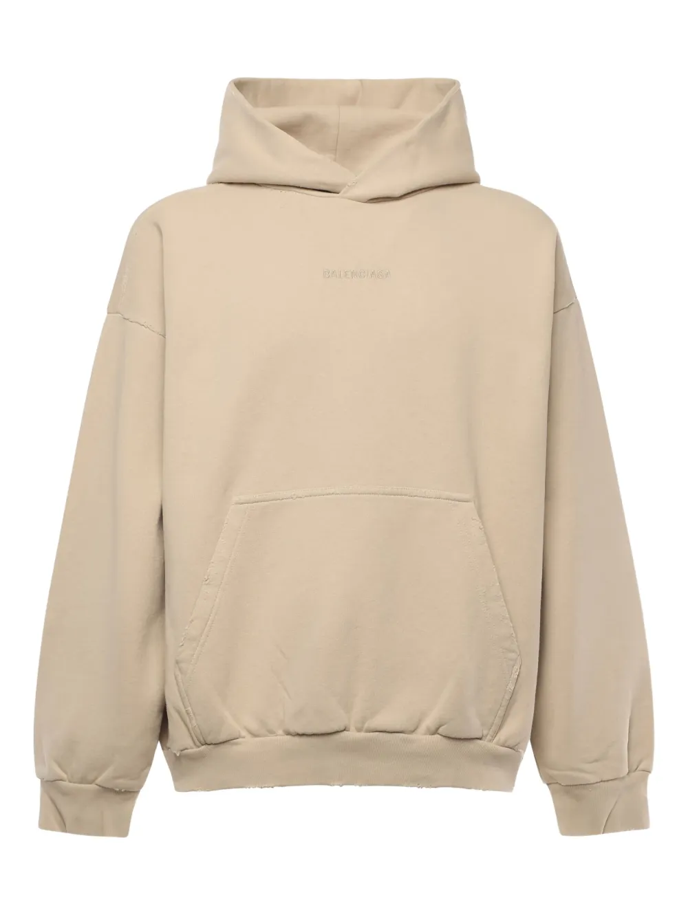 Balenciaga Hoodie met geborduurd logo Beige