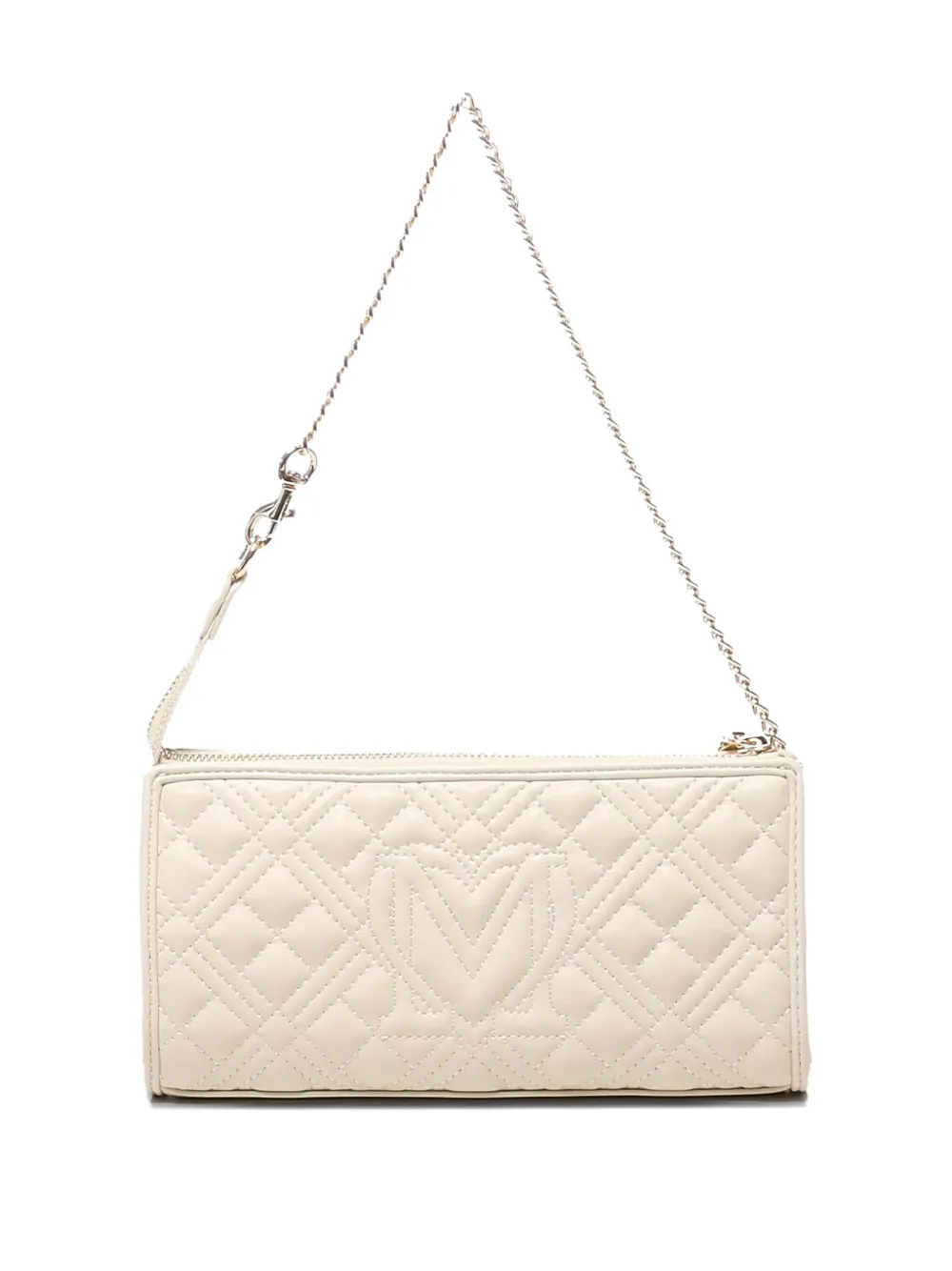 Love Moschino quilted chain shoulder bag Wit