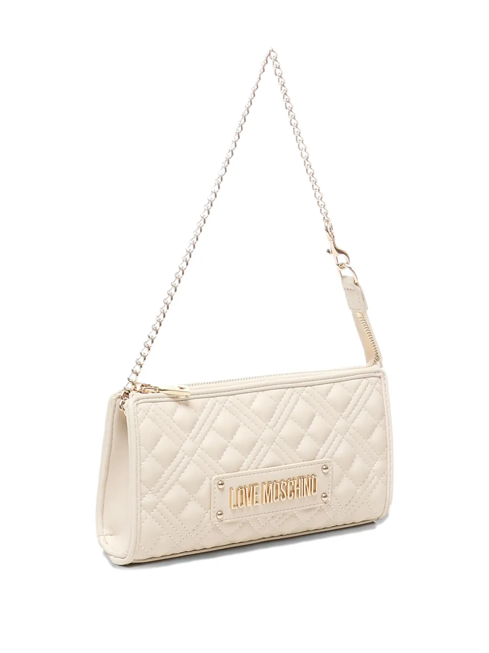 Love Moschino quilted chain shoulder bag Wit