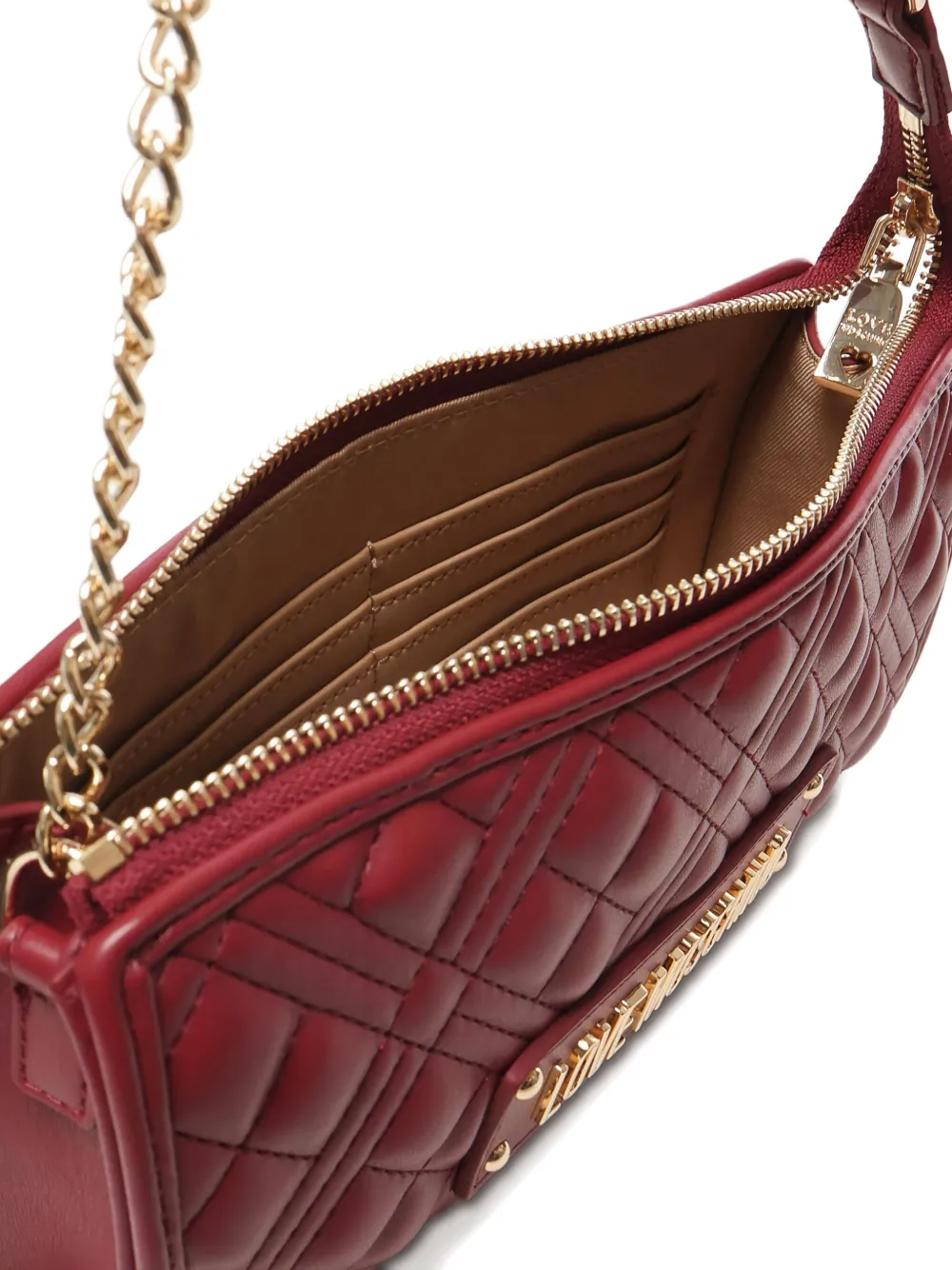 Love Moschino quilted chain shoulder bag Rood
