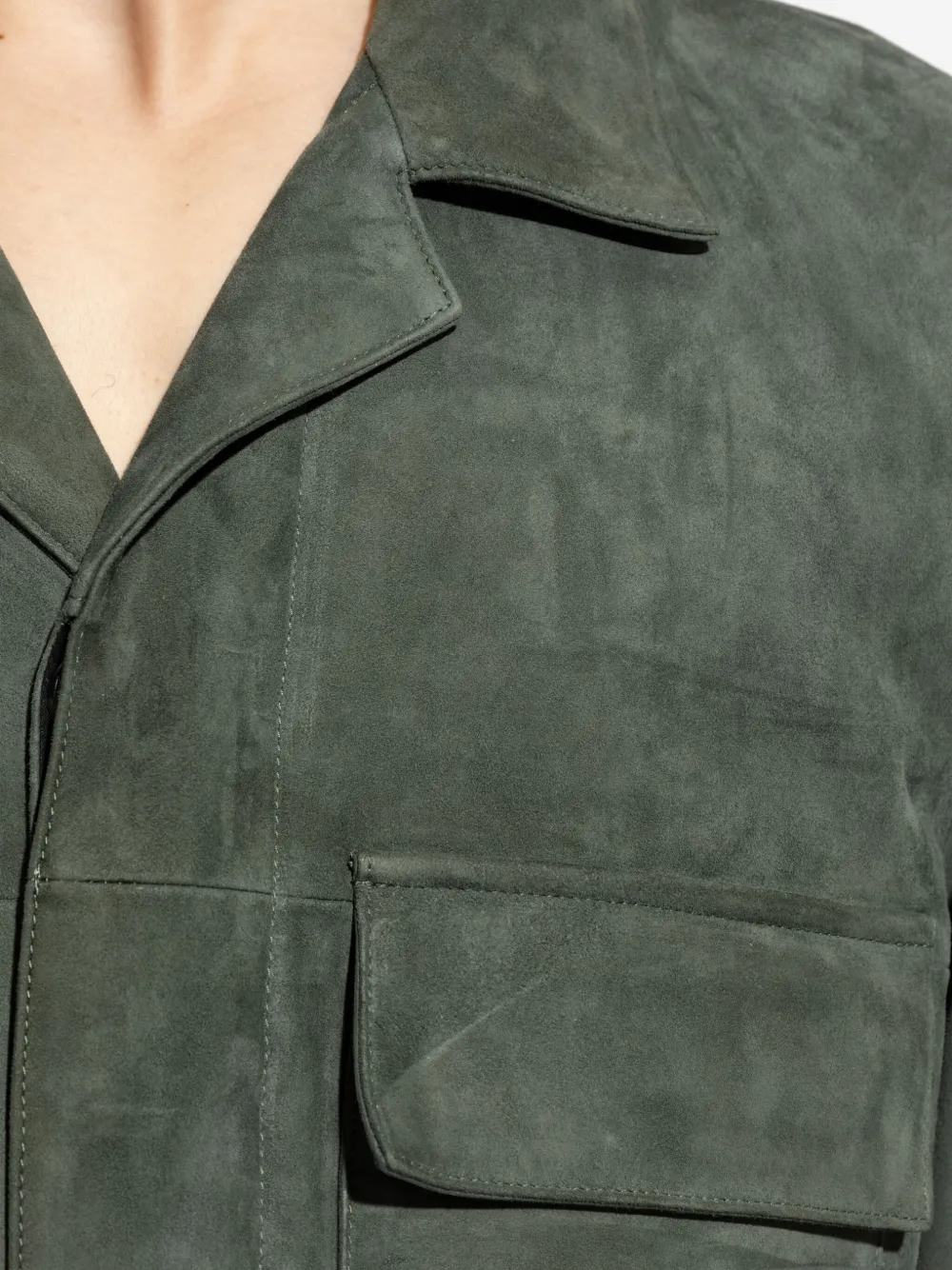 Paul Smith suede shirt jacket Groen