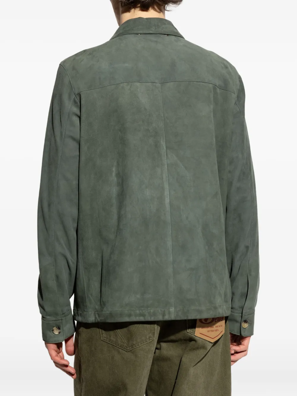 Paul Smith suede shirt jacket Groen