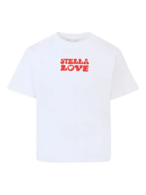 Stella McCartney Kids love-graphic organic cotton T-shirt