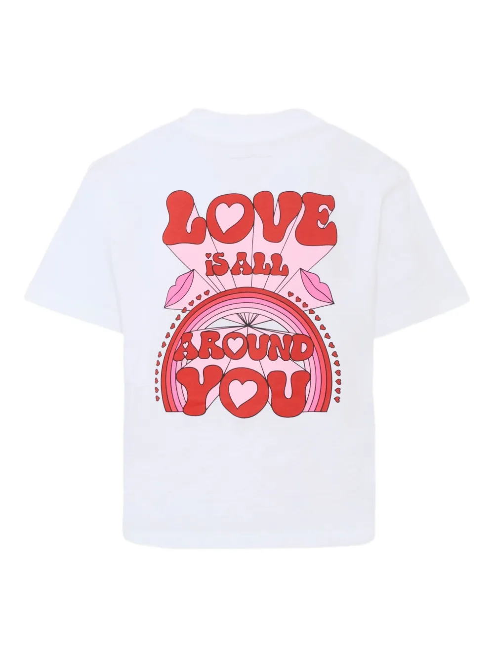 Stella McCartney Kids T-shirt van biologisch katoen met print Wit