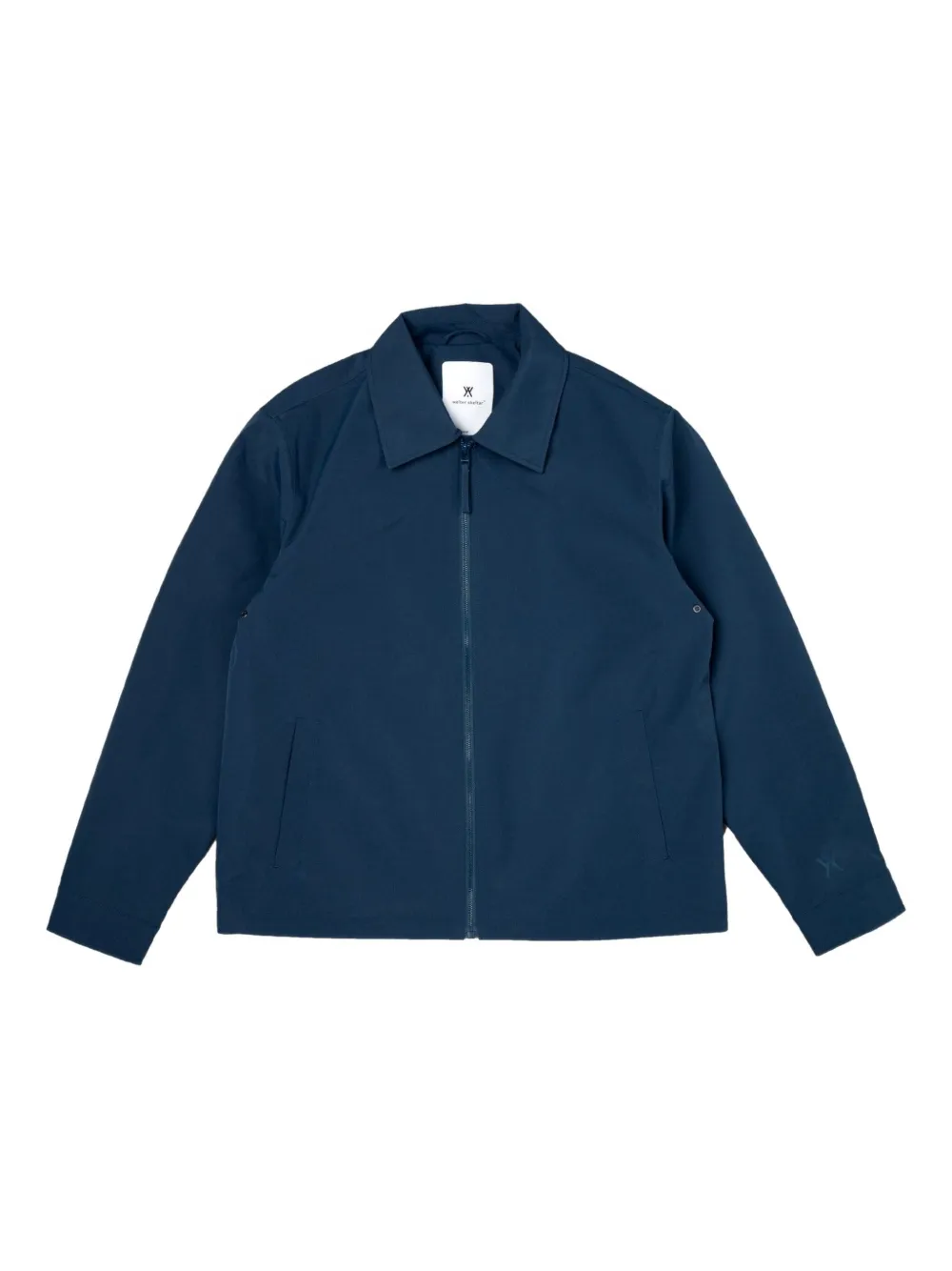 Welter Shelter Gekreukt shirtjack met rits Blauw