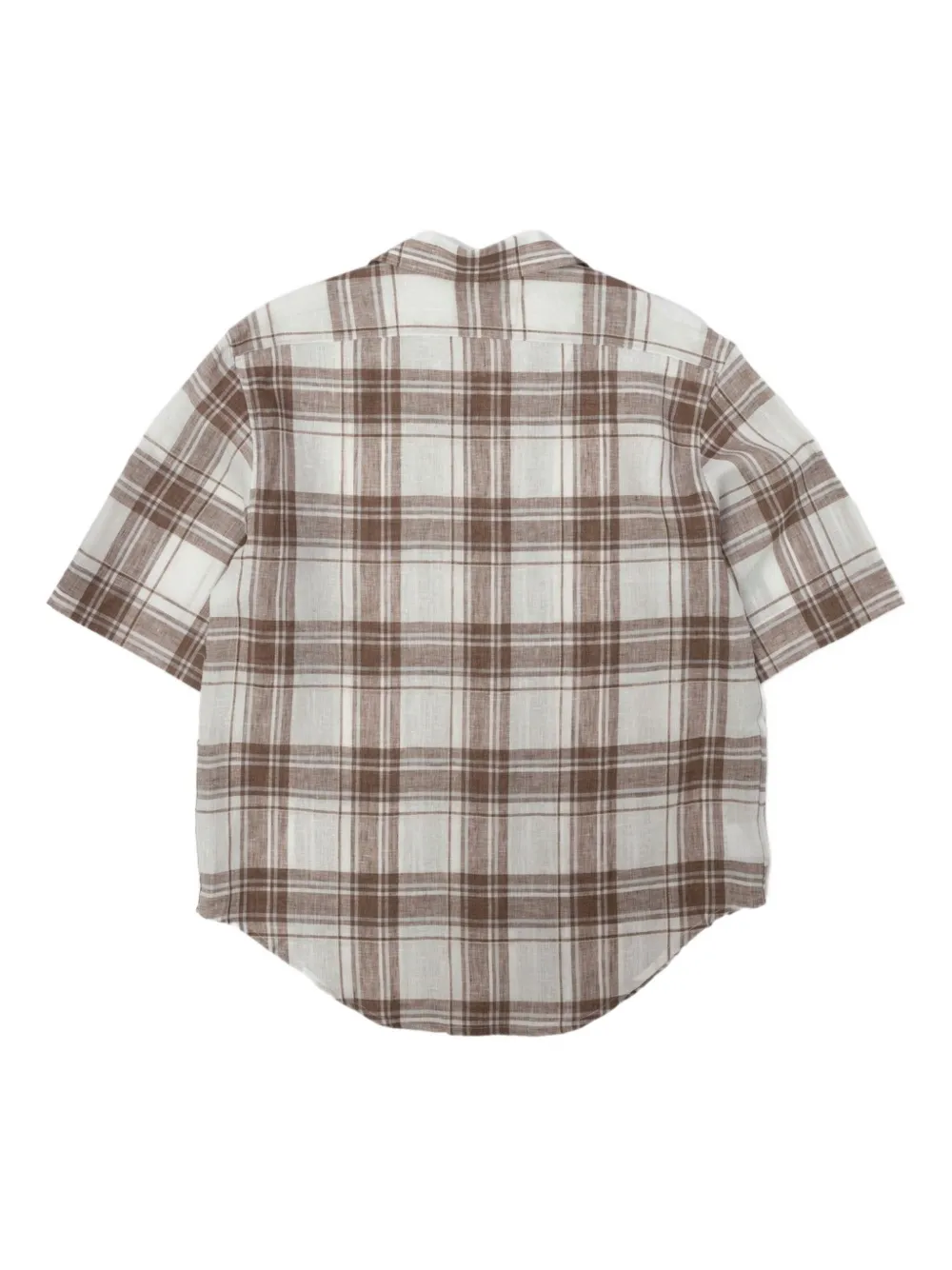 Camisas Manolo School geruit overhemd - Bruin