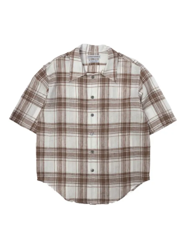 Camisas Manolo School チェック シャツ | ブラウン | FARFETCH JP