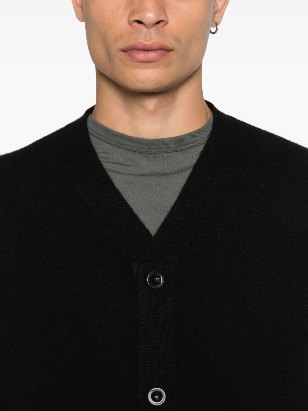 sacai Button-up vest Zwart