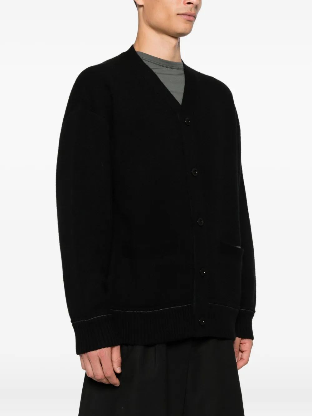 sacai Button-up vest Zwart