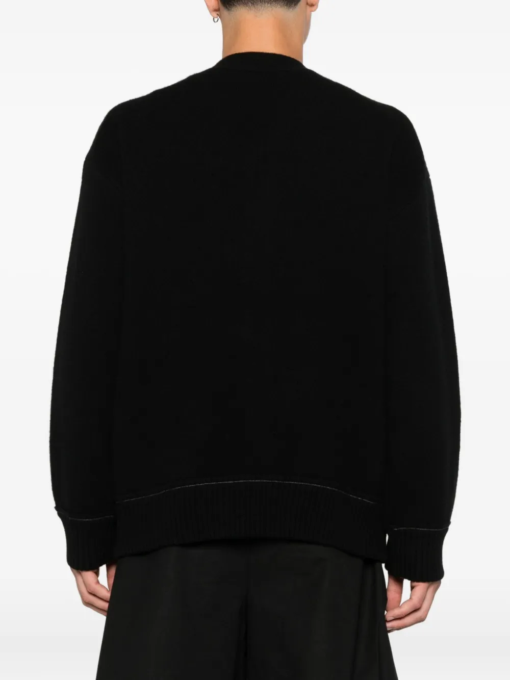 sacai Button-up vest Zwart