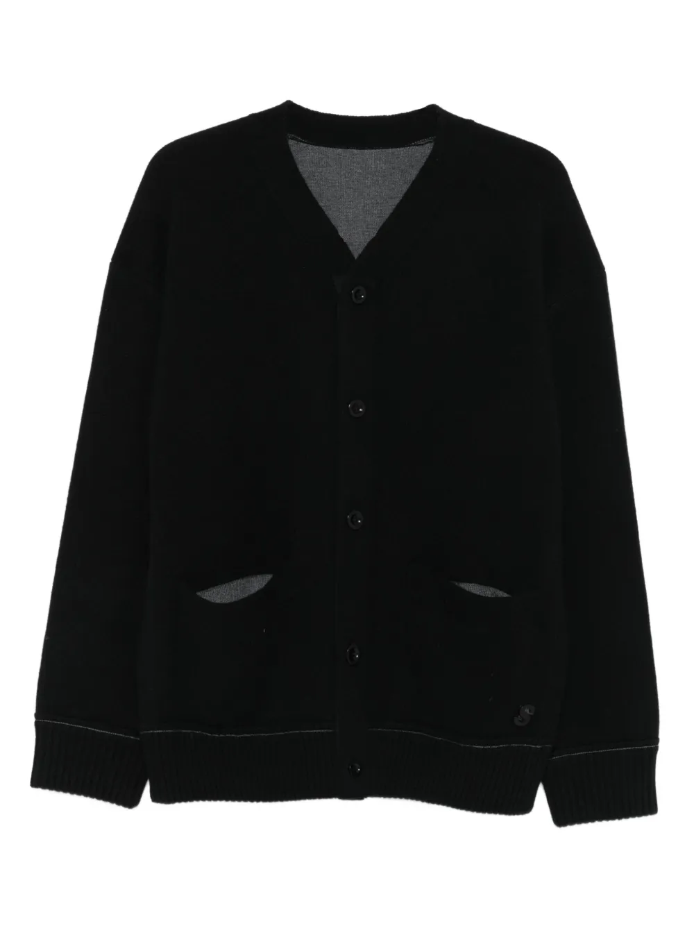 Sacai Button-up vest Zwart