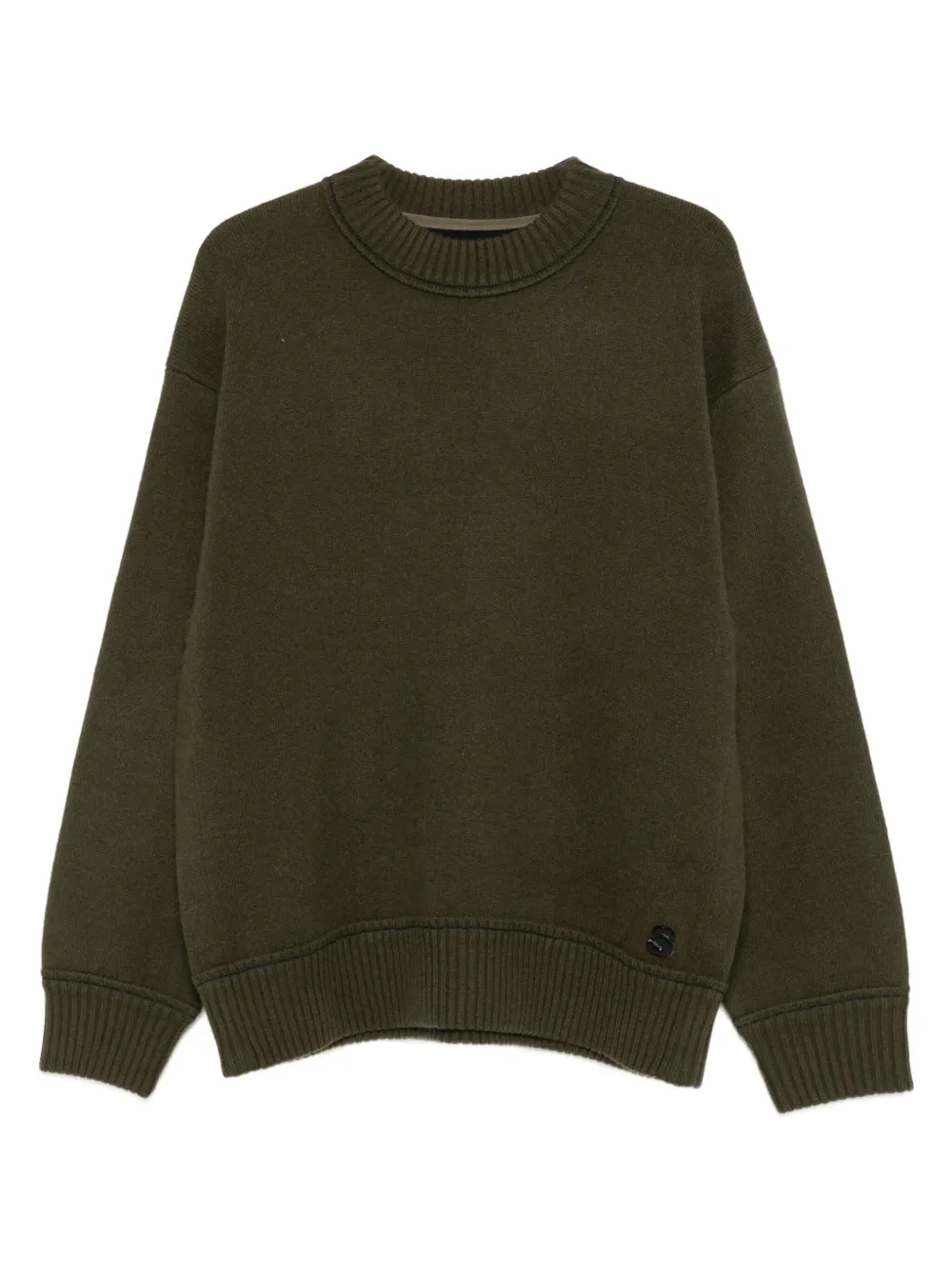 Sacai Trui met geribbelde afwerking Groen