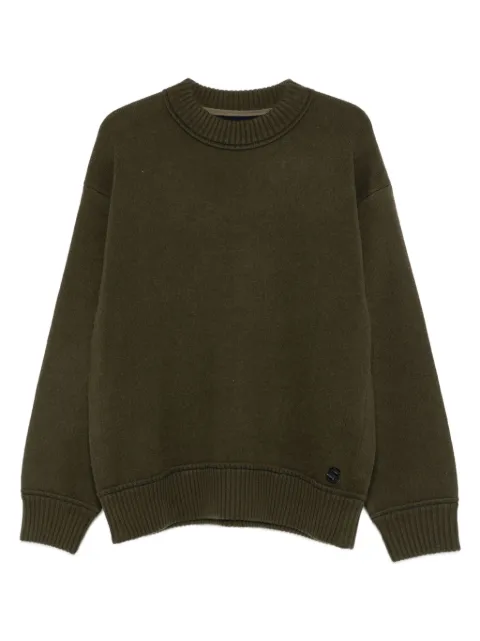 sacai ribbed-trim sweater