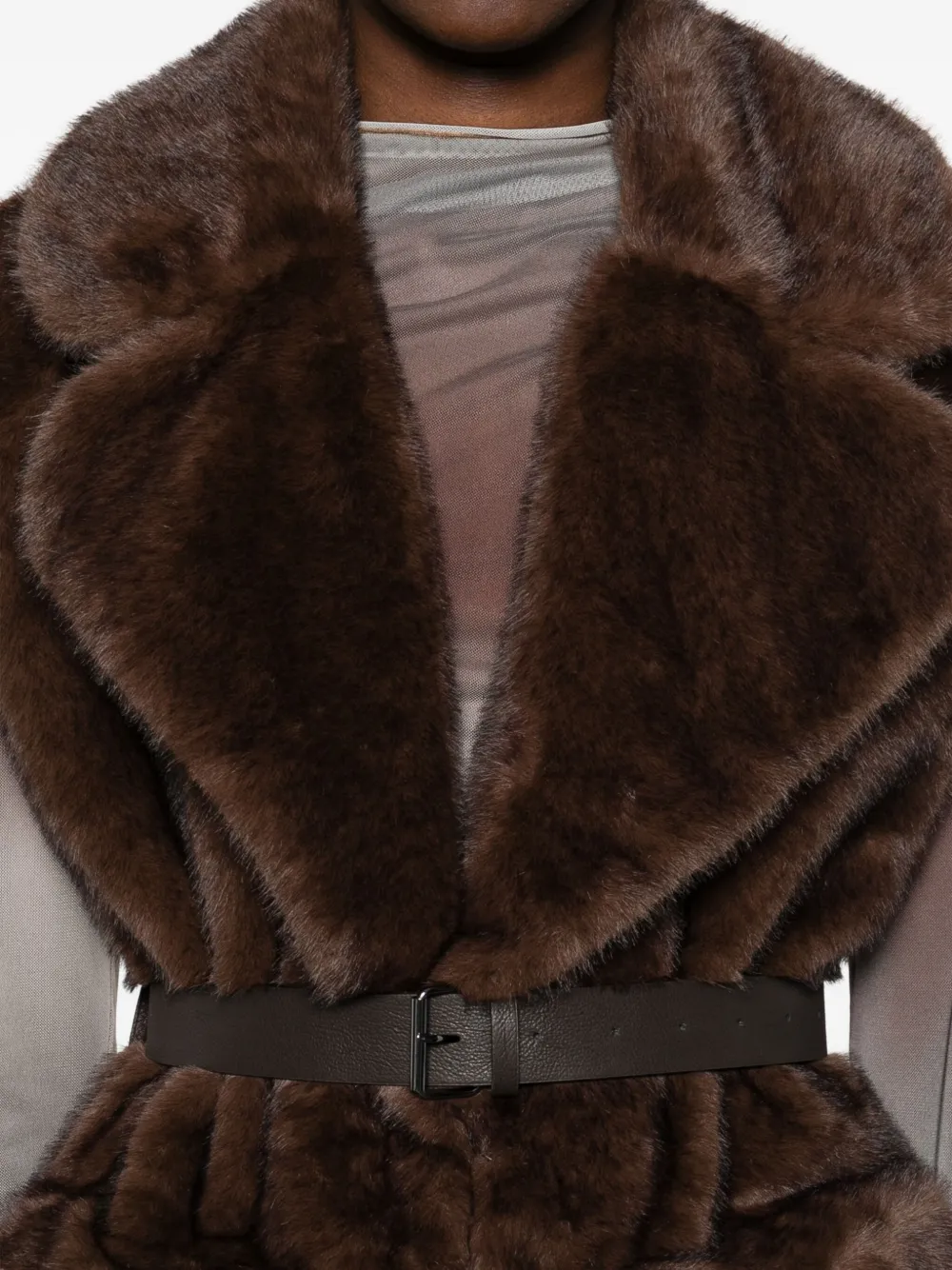 P.A.R.O.S.H. ceintuur gilet Bruin