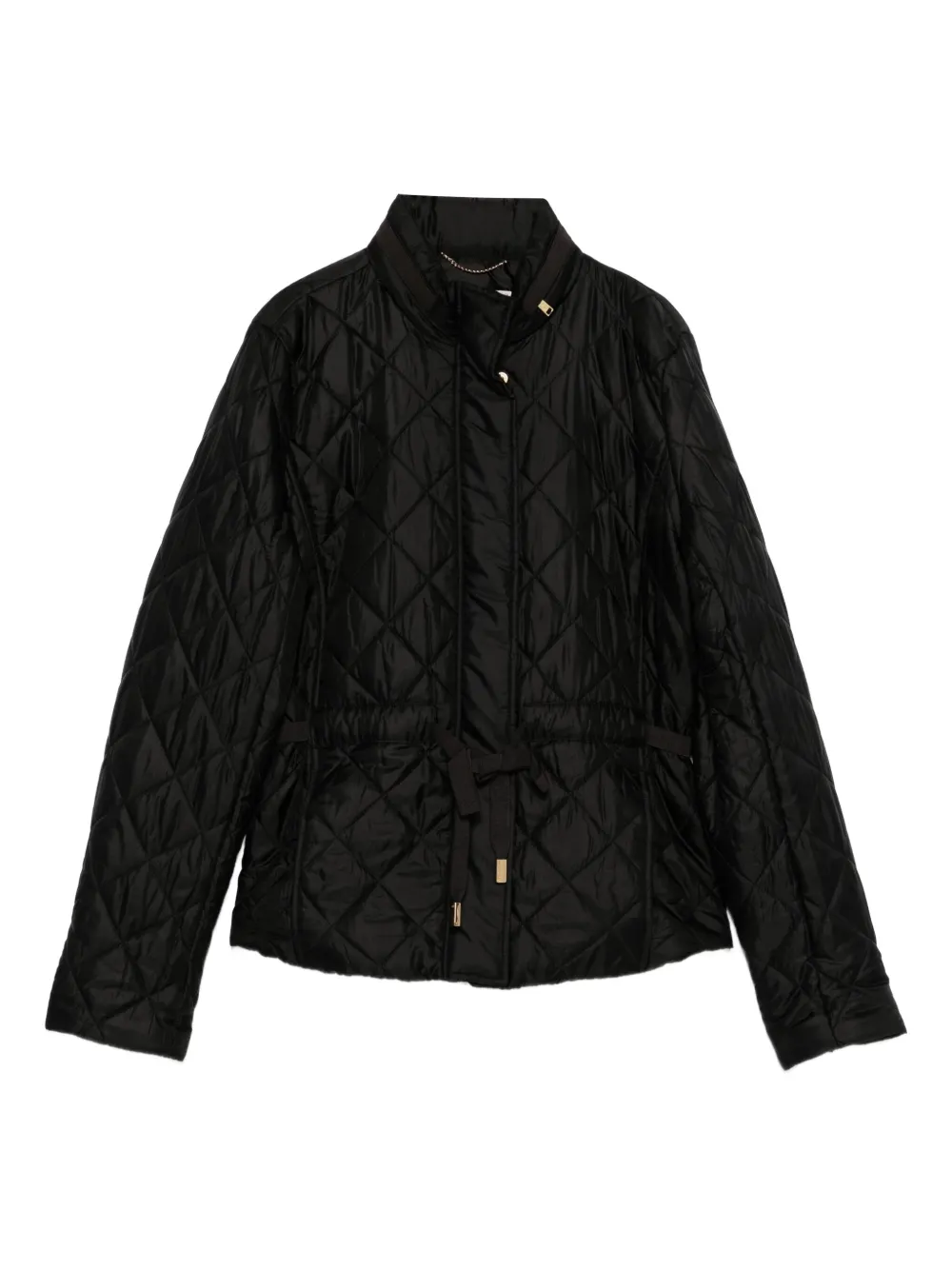 Michael Kors diamond-pattern quilted jacket Zwart