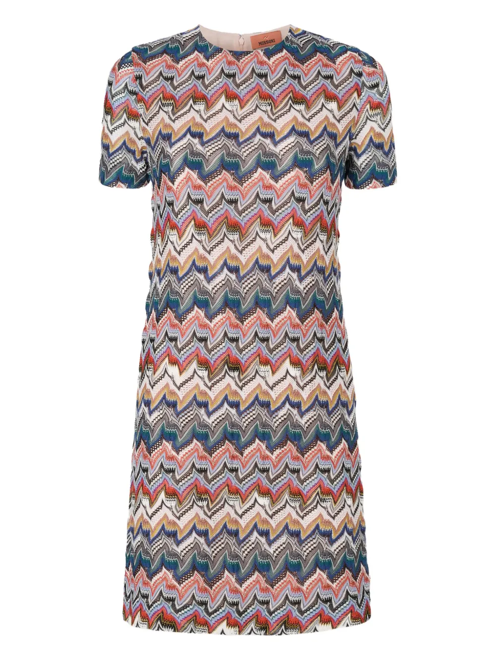 Missoni Zigzag Lamé knit mini dress Roze