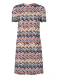 Missoni Zigzag Lamé knit mini dress - Pink