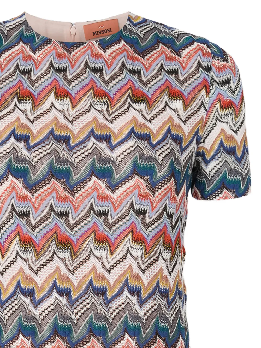 Missoni Zigzag Lamé knit mini dress Roze