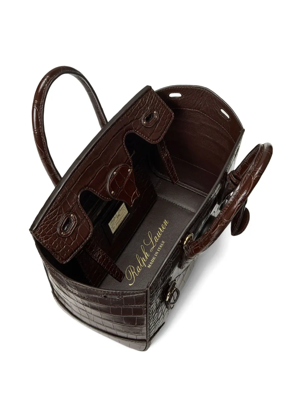 Ralph Lauren Collection Ricky 27 alligator tote bag Bruin