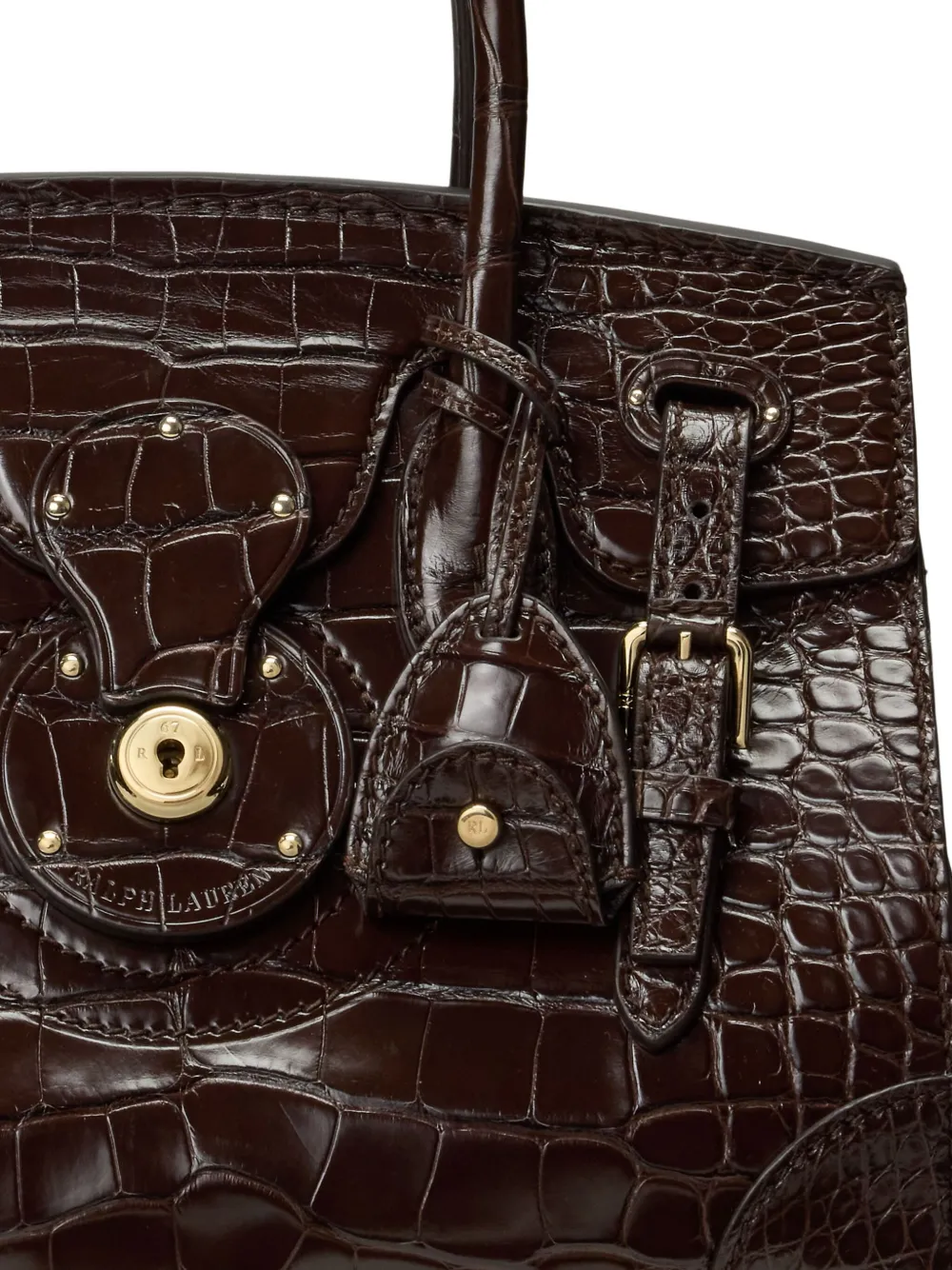 Ralph Lauren Collection Ricky 27 alligator tote bag Bruin