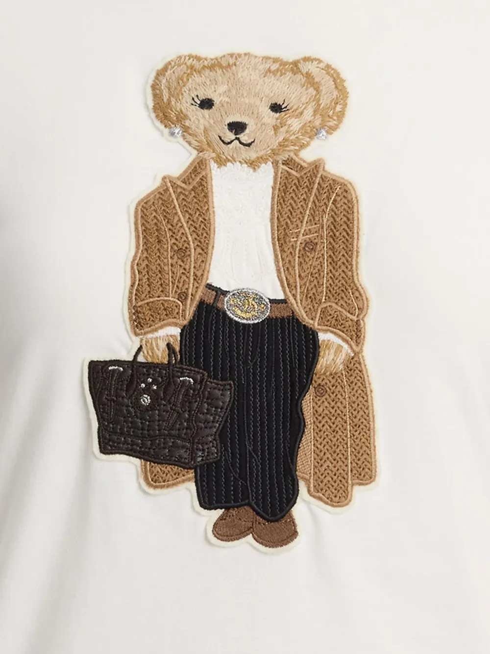Ralph Lauren Collection bear-embroidered patch T-shirt | T-Shirts & Jersey Shirts | Image 2