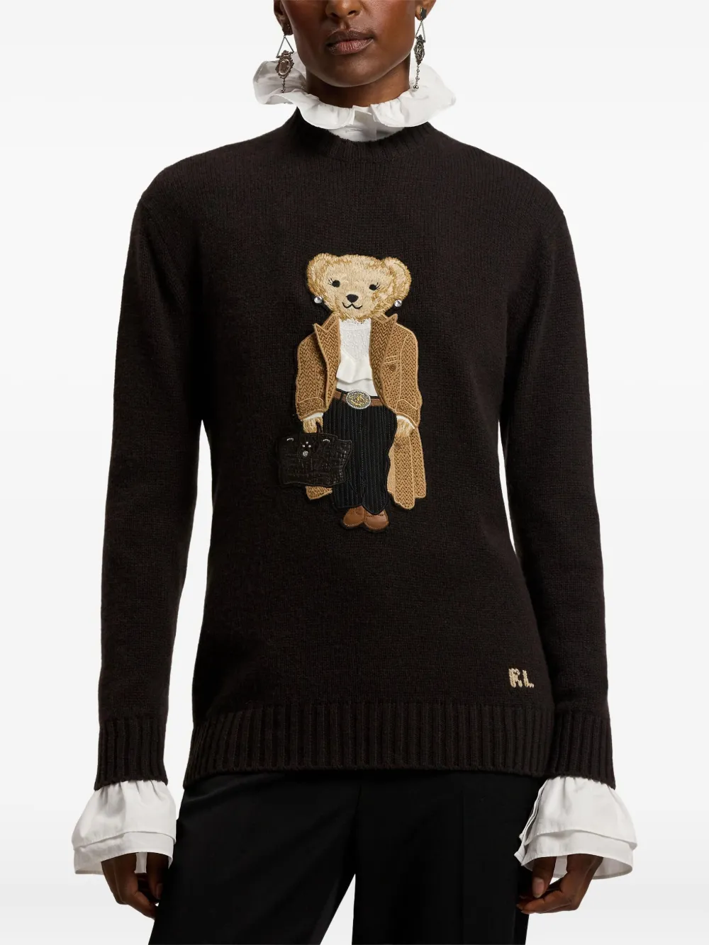 Ralph Lauren Collection Polo Bear cashmere sweater Bruin