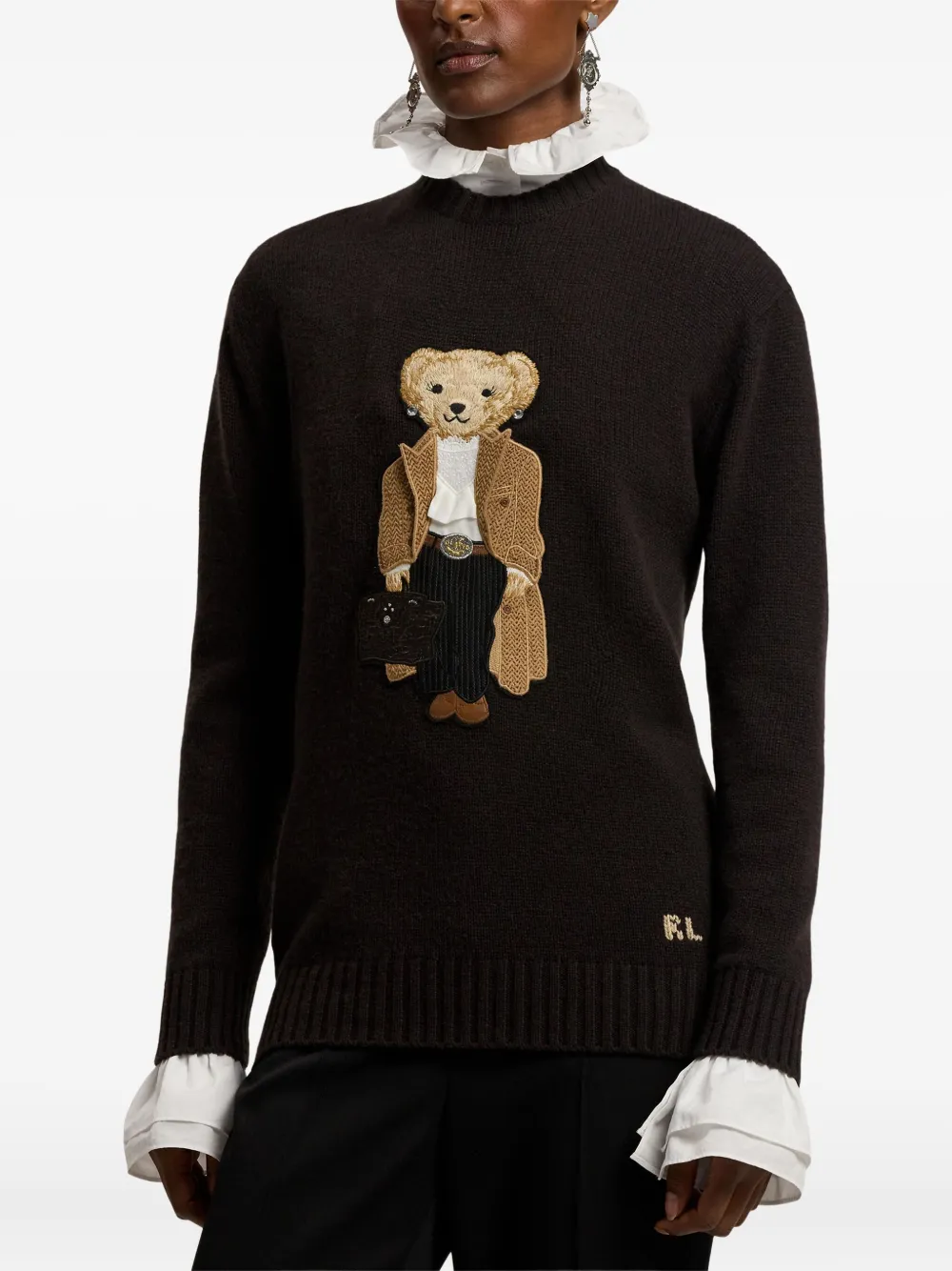 Ralph Lauren Collection Polo Bear cashmere sweater Bruin