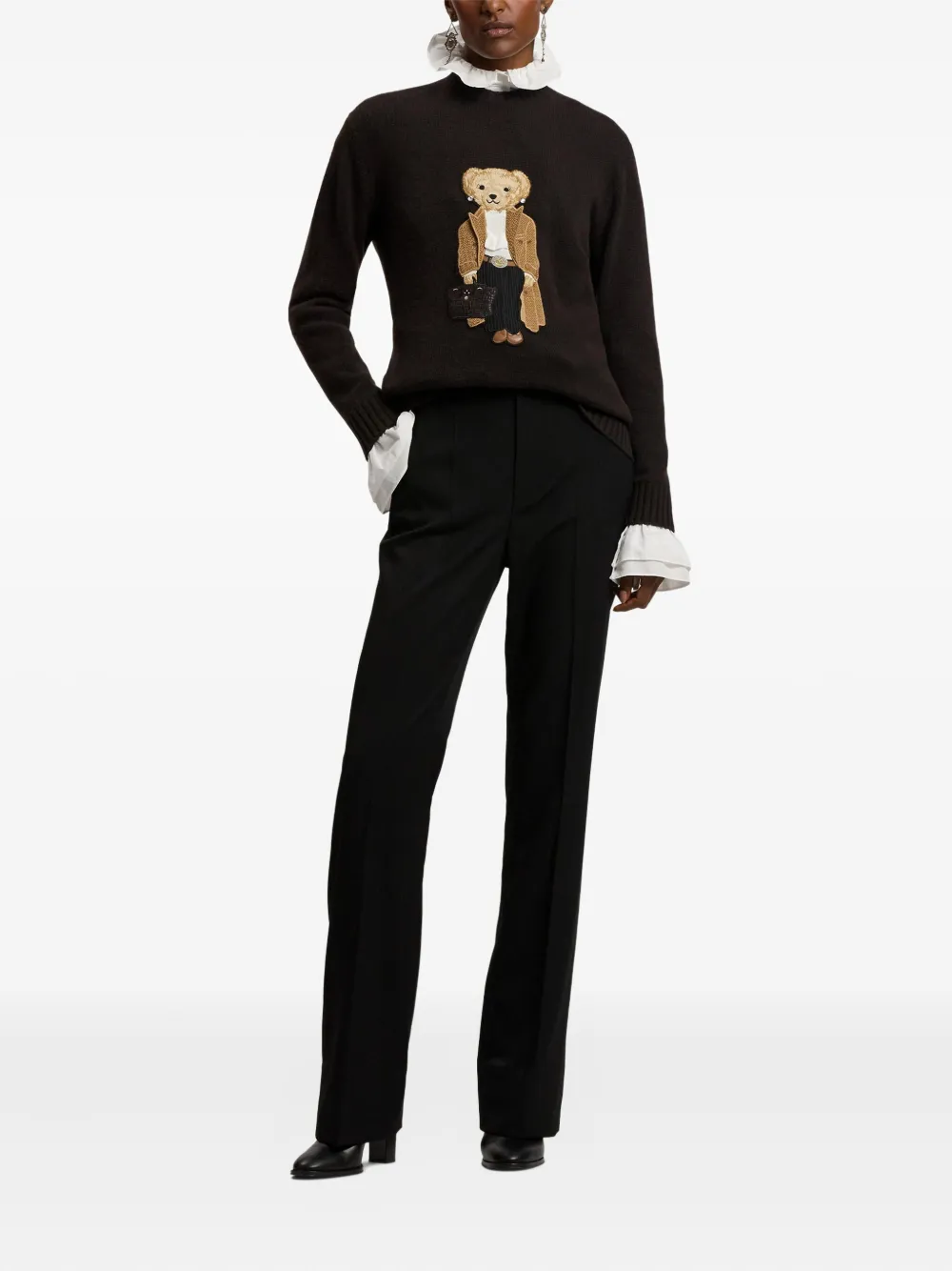 Ralph Lauren Collection Polo Bear cashmere sweater Bruin