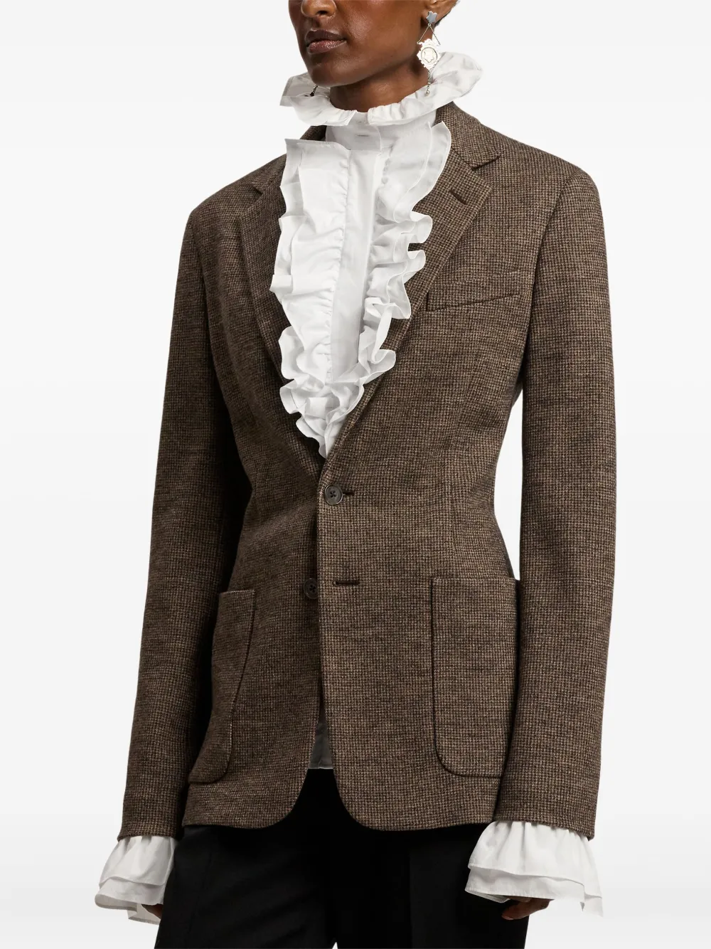 Ralph Lauren Collection Blazer met zak Bruin