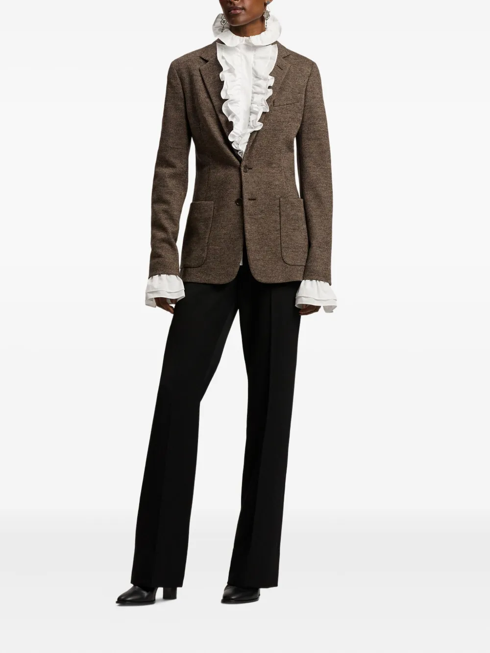 Ralph Lauren Collection Blazer met zak Bruin