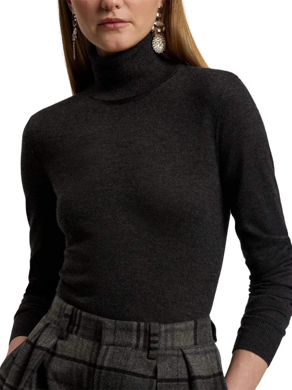 Ralph Lauren Collection Kasjmier top met col Grijs