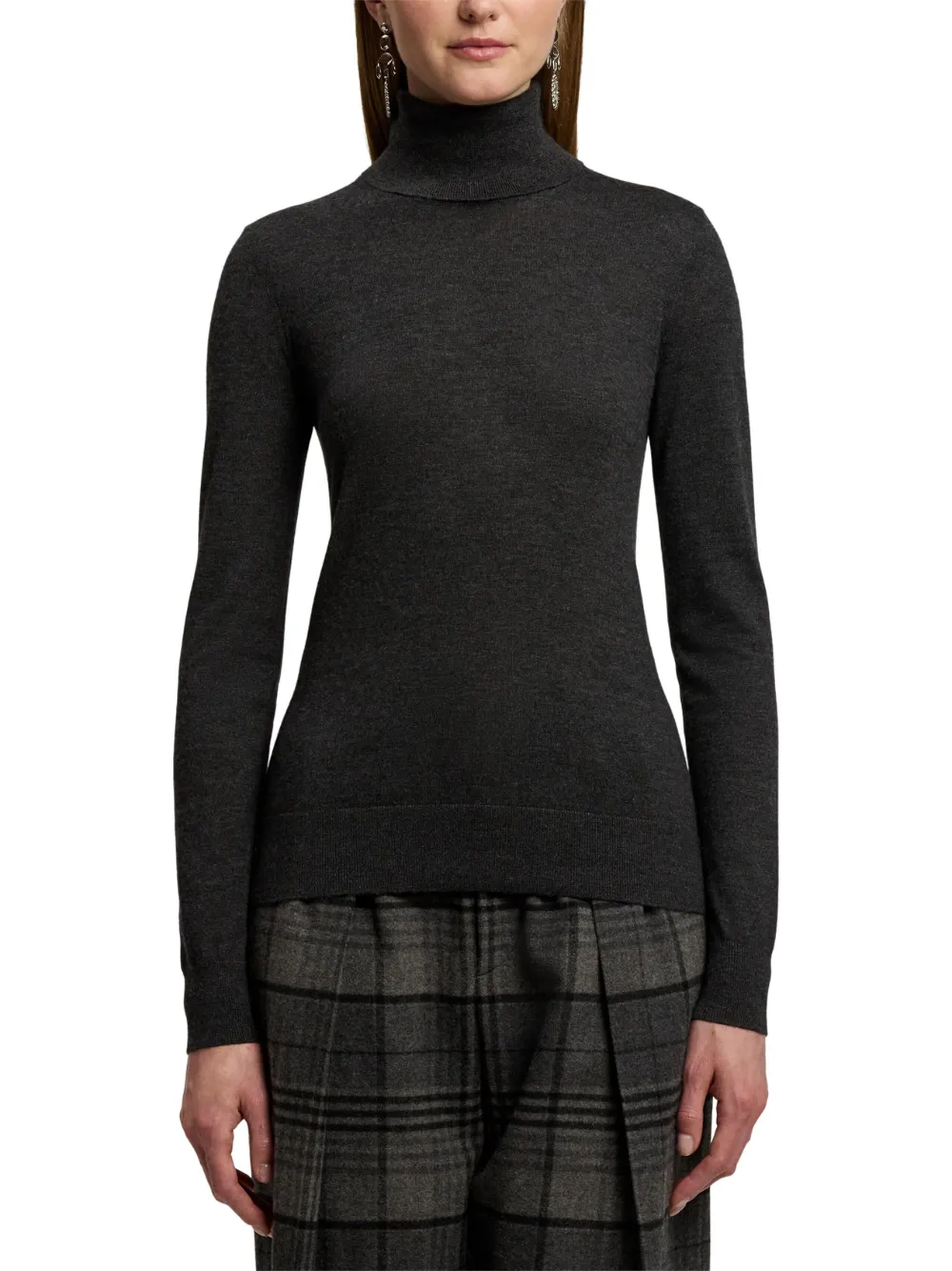 Ralph Lauren Collection Kasjmier top met col Grijs