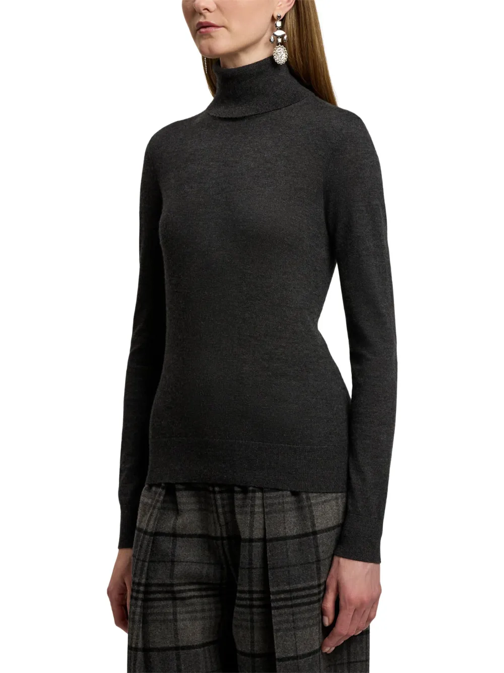 Ralph Lauren Collection Kasjmier top met col Grijs