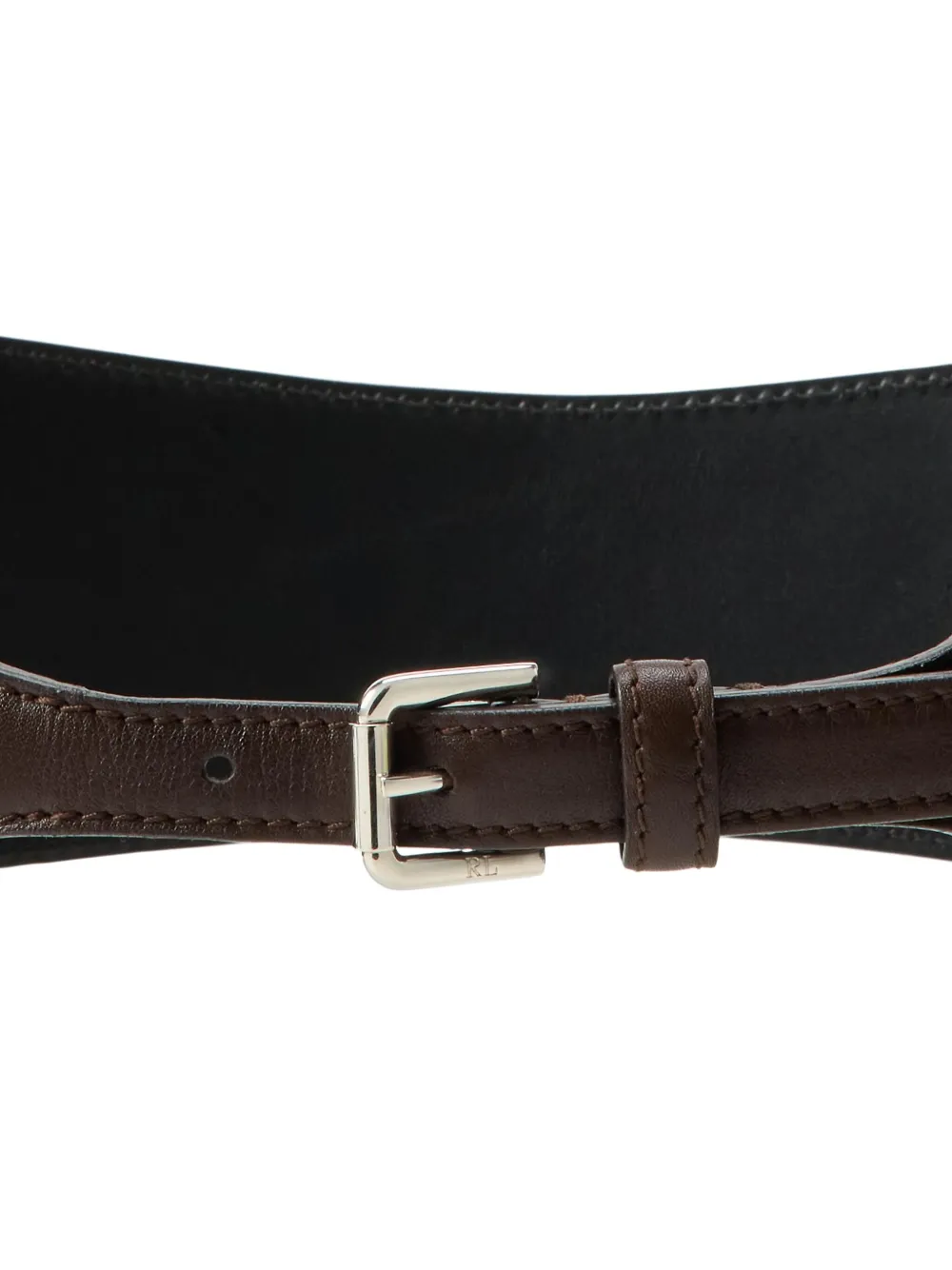 Ralph Lauren Collection Korset riem van kalfsleer - Bruin