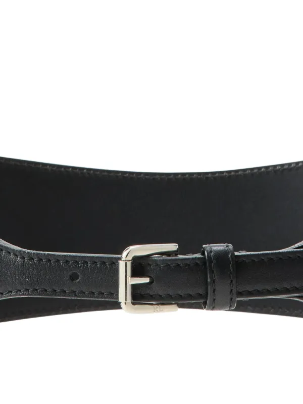 *Ralph Lauren Collection Spring \'07 Runway Wide Black Leather Kidney Corset Belt Ralph Lauren Collection *Spring \ main image 4