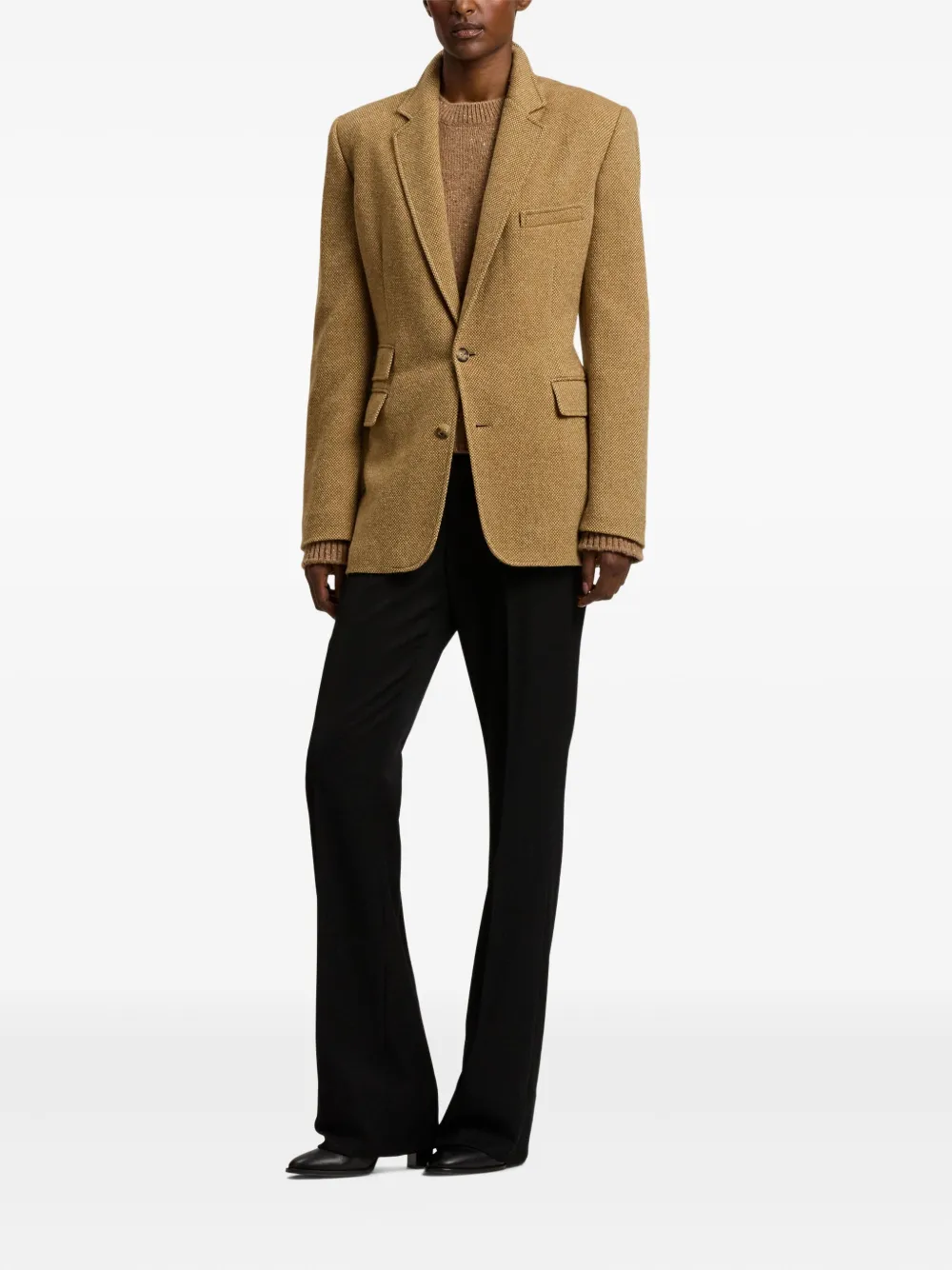 Ralph Lauren Collection Donegal kasjmier trui met spikkels Bruin
