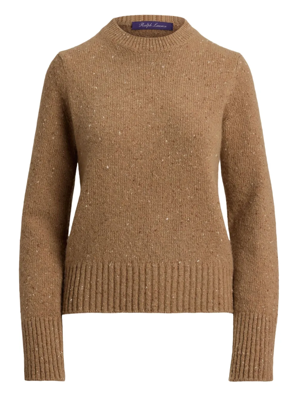 Ralph Lauren Collection Donegal kasjmier trui met spikkels Bruin