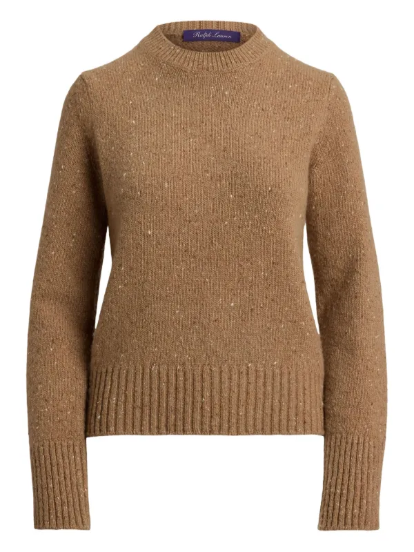 Ralph Lauren Collection Donegal Speckled Cashmere Sweater in Brown