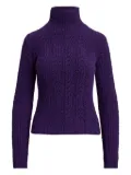Ralph Lauren Collection pointelle funnel-neck sweater - Purple