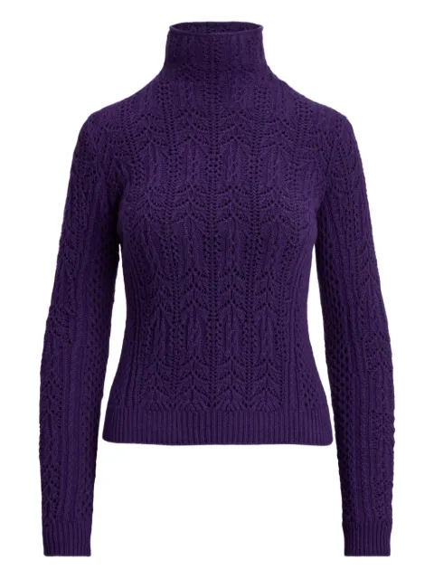 Ralph Lauren Collection — pointelle funnel-neck sweater