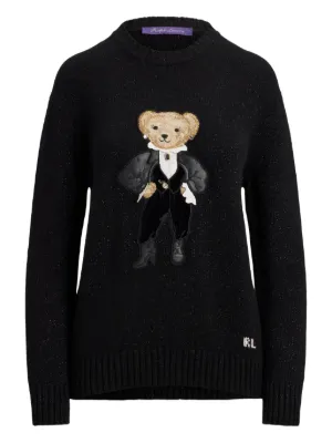 EXAMPLE BB BEAR KNIT SWEATER BLACK【XL】 Polo Ralph Lauren Polo Bear Knitted Sweater | Black | FARFETCH JO