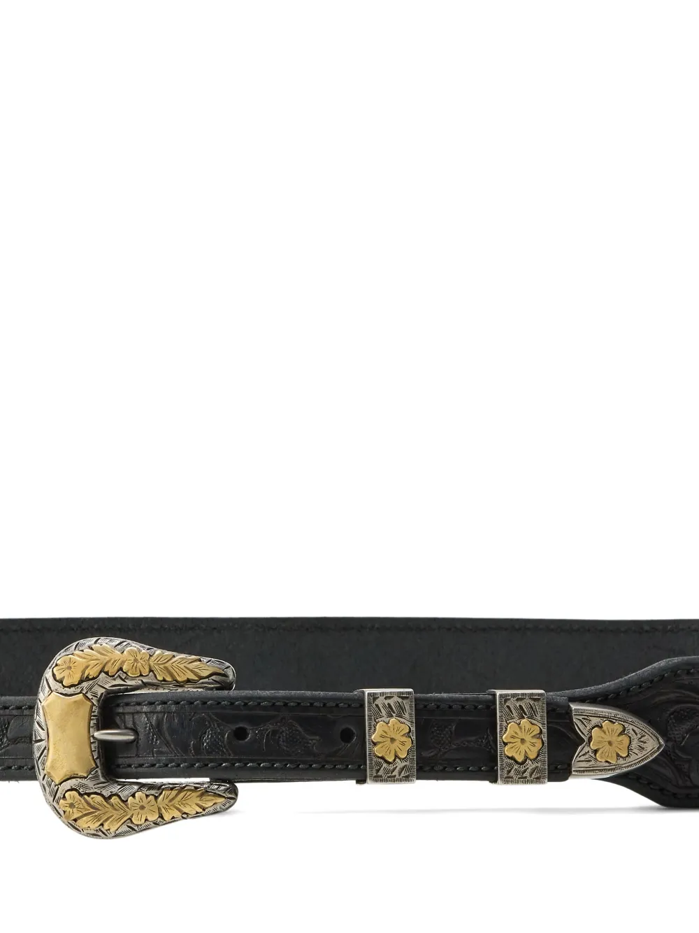 Ralph Lauren Collection Leren riem Zwart