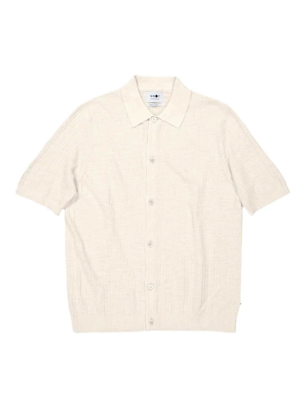 NN07 Gebreid poloshirt Beige