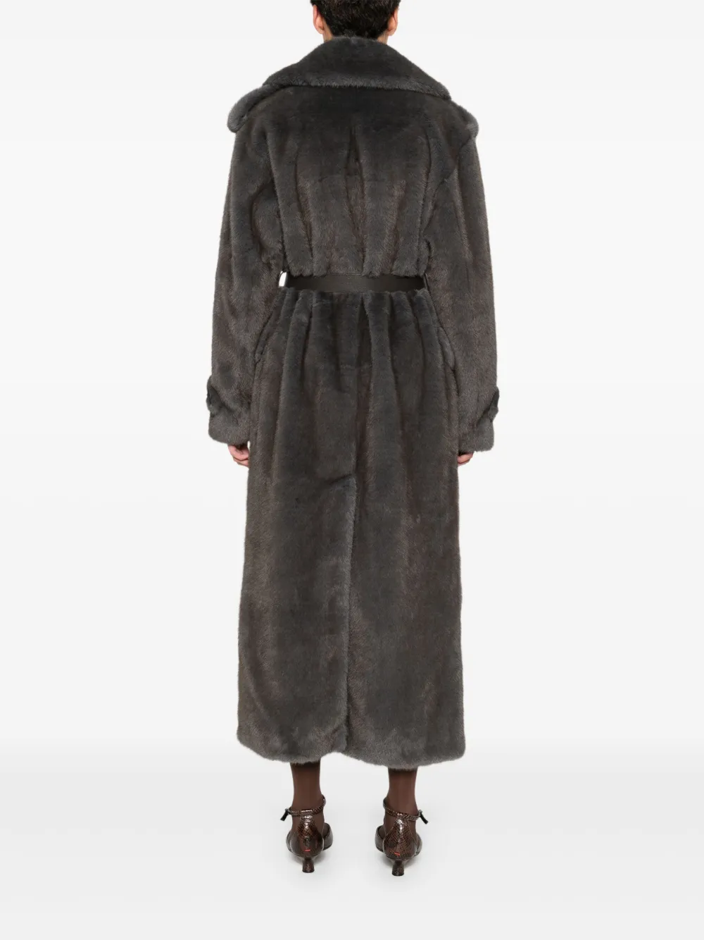 P.A.R.O.S.H. Jas met ceintuur Grijs