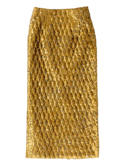 Needles quilted velvet pencil skirt