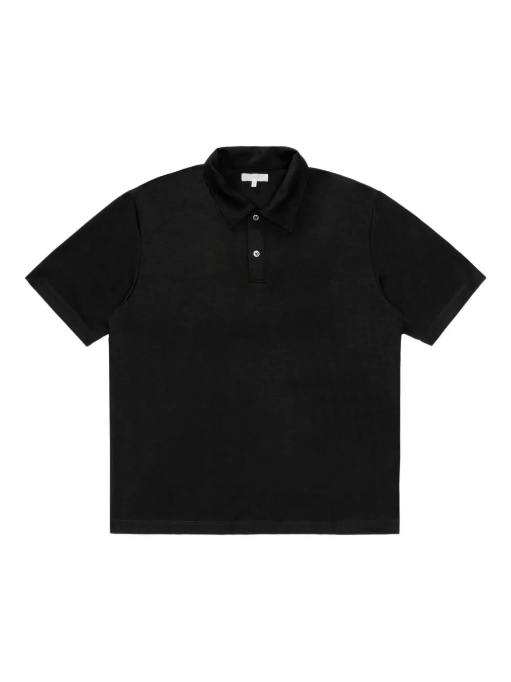 Lady White Co. Summer short-sleeve wool polo shirt Zwart